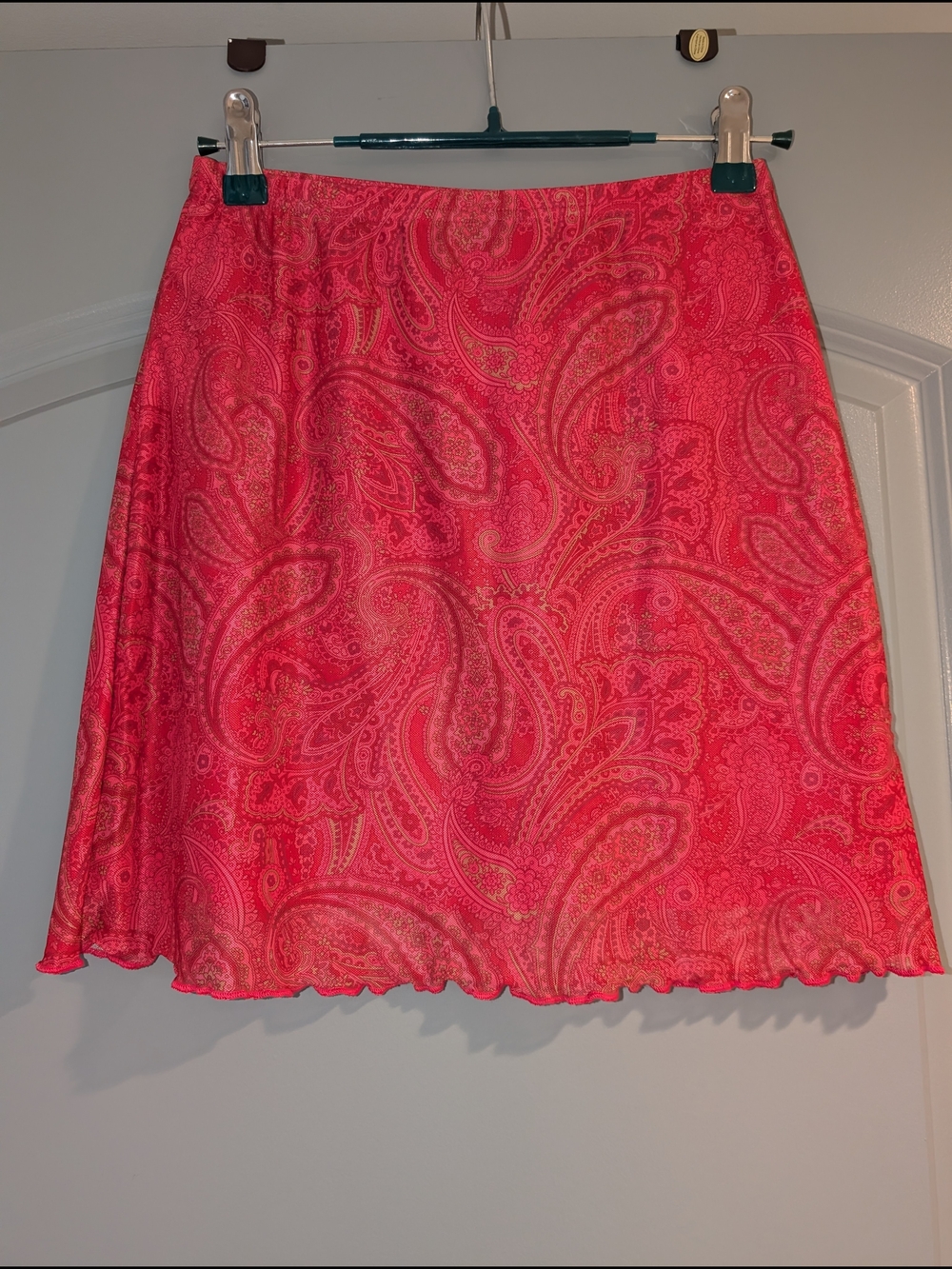 Paisley Pink Mini Skirt Size Small